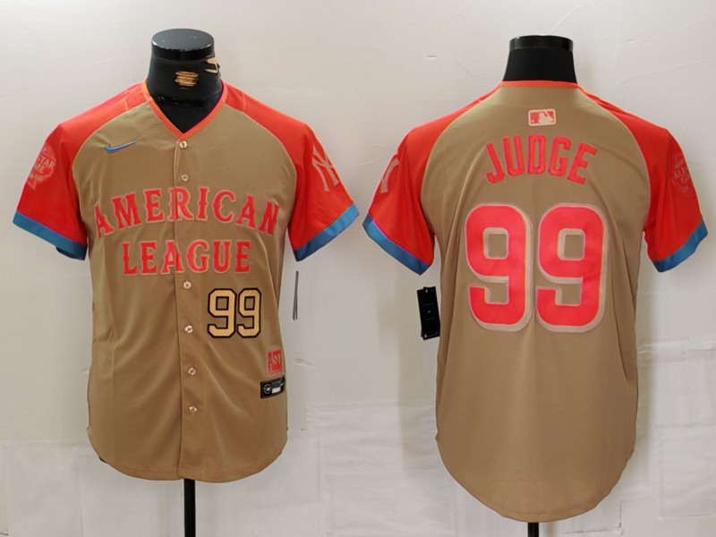 Men New York Yankees #99 Judge Orange All star 2024 Nike MLB Jersey style 2->new york yankees->MLB Jersey
